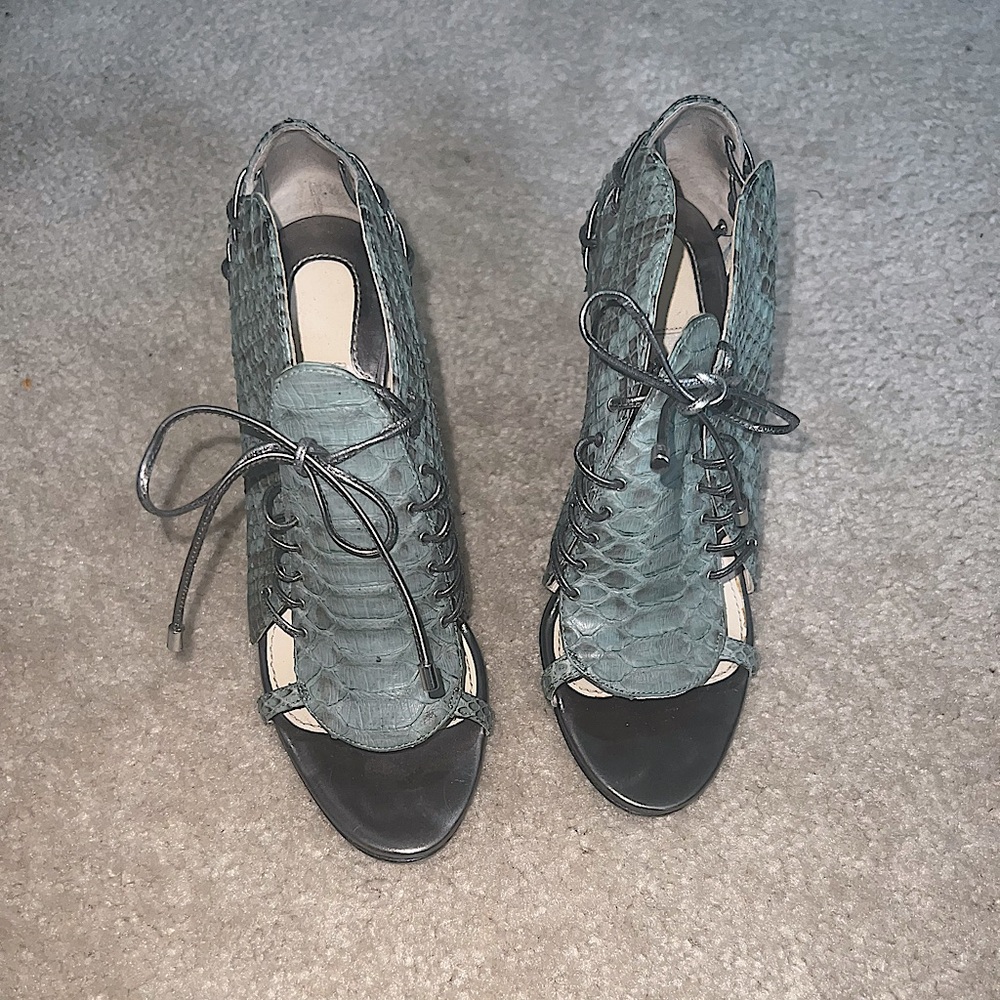 Genuine snake skin heels